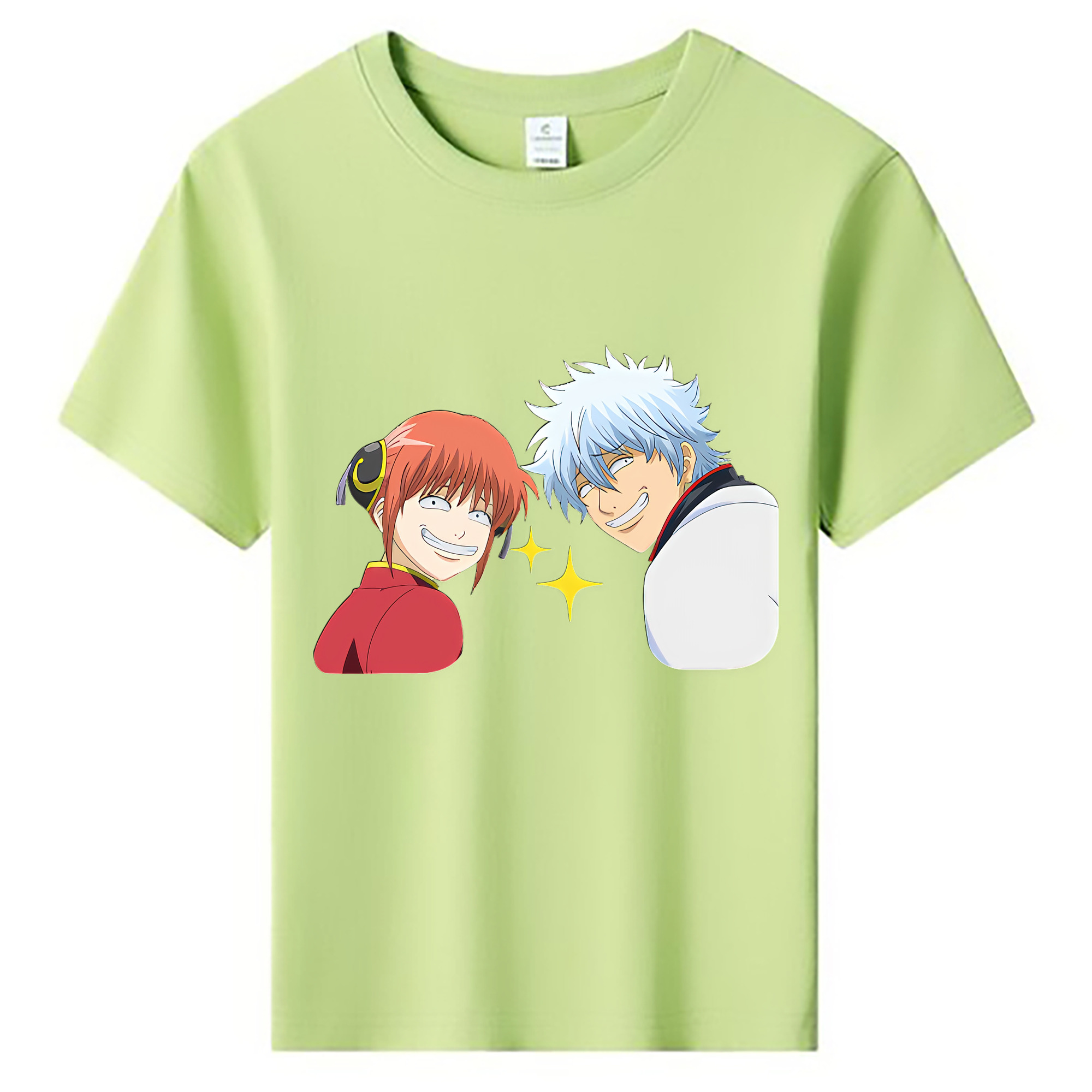 （画像用） ぎんたま 坂田銀時（さかたぎんとき） 神楽 志村新八（しむら しんぱち） GINTAMA Sakata Gintoki Kagura Shimura Shinpachi 綿100％キッズTシャツ（フロントプリント）